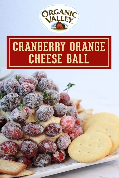 Thanksgiving Food List, Party Food Bar, Organic Valley, Ball Recipes, Sugared Cranberries, Cheese Ball Recipes, Recipes Appetizers And Snacks, Fresh Orange, Thanksgiving Appetizers