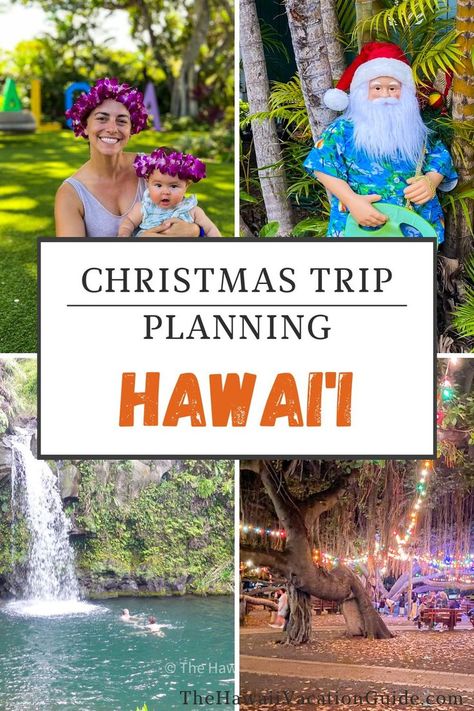 Hawaii Christmas Vacation Planning Christmas In Kauai, Winter In Hawaii Outfits, Christmas In Hawaii Outfits, Christmas In Hawaii, Hawaii In December, Hawaii Itinerary, Hawaii Christmas, Hawaii Holiday, Vacation 2024