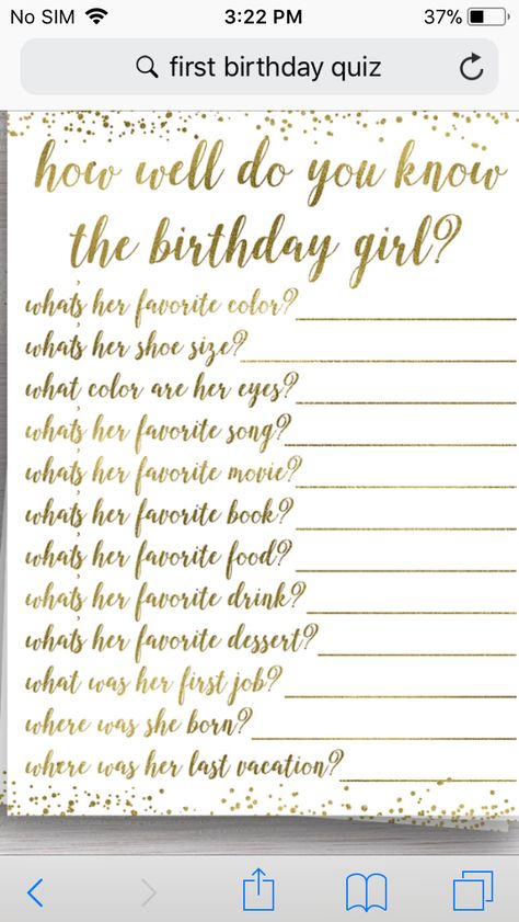 Birthday Trivia, Girls Birthday Party Games, Birthday Quiz, Seventeenth Birthday, Sweet Sixteen Birthday Party Ideas, Moms 50th Birthday, 40th Birthday Party Decorations, Debut Ideas, Sleepover Birthday Parties