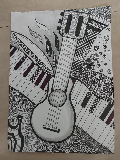 Black Gel Pen Drawings, Gel Pen Drawings, Blending Stump, Where Words Fail Music Speaks, Music Drawing, Pen Drawings, Mini Canvas Art, Mini Canvas, Pen Drawing