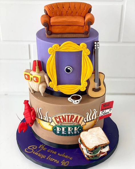 48 Super Tv Shows Birthday Friend Cake Ideas,friends cake decorations,friends birthday cake topper,friends themed cake decorations Friends Birthday Cake, Cupcakes For Men, Cake Wrecks, Friends Cake, Läcker Mat, Friends Tv, Birthday Cupcakes, Creative Cakes, Cute Cakes