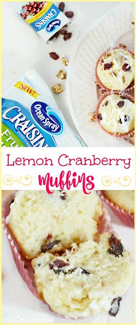 Dried Cranberry Muffins, Craisin Muffins, Craisins Recipes, Lemon Cranberry Muffins, Lemon Cranberry, Nutella Muffin, Muffins Blueberry, Meatloaf Muffins, Morning Glory Muffins