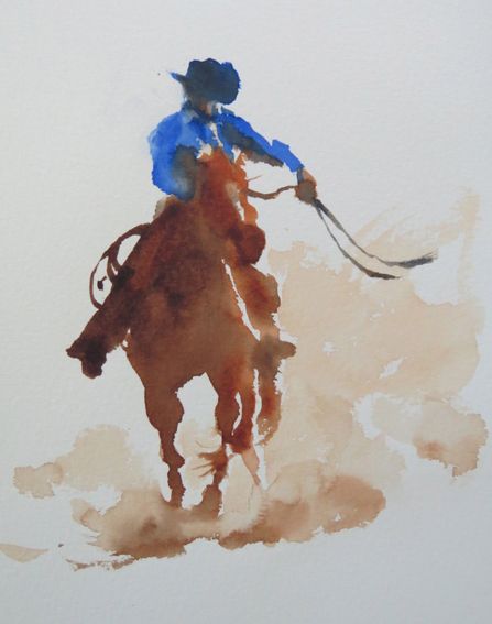 Cowboy Sketch, Hazel Soan, Watercolor Horse Painting, Western Artwork, Horse Sketch, Western Paintings, Art Drawings Sketches Pencil, Watercolor Paintings Easy, Easy Canvas Painting