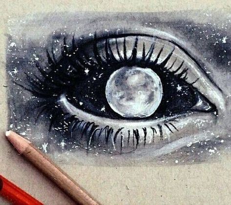 Photo | #Eyes: art, black and white, draw, drawing, drawings… | Flickr Art Du Croquis, Desen Realist, Drawing Eyes, Siluete Umane, Moon Drawing, Arte Sketchbook, Drawing Tutorials, Eye Art, Eye Drawing