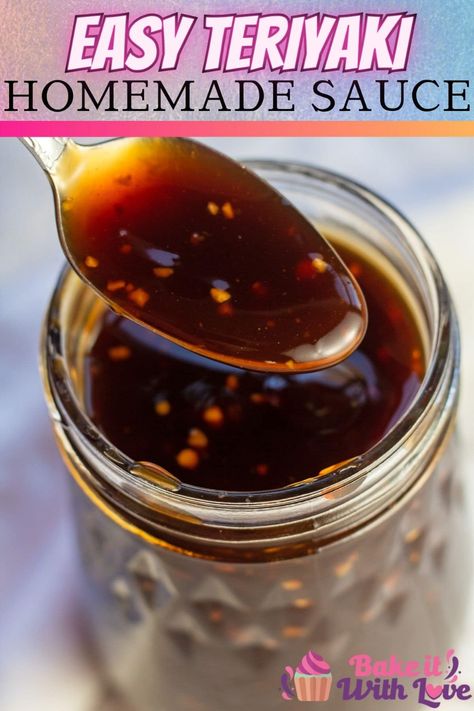 Teriyaki Sauce Recipe Easy, Teriakysaus Recipe, How To Make Teriyaki Sauce, Homemade Teriyaki Sauce Easy, Spicy Teriyaki Sauce Recipe, Teriyaki Sauce Easy, Teryaki Sauce, Spicy Teriyaki Sauce, Easy Teriyaki Sauce