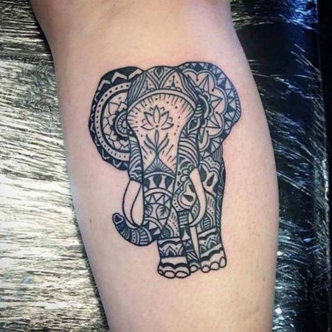 Mandala Arm Tattoo, Mandala Tattoo Meaning, Mandala Elephant Tattoo, Elephant Tattoo Meaning, Dotwork Tattoo Mandala, Elephant Tattoo Ideas, Tattoo Elephant, Origami Tattoo, Elephant Mandala