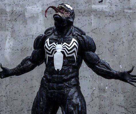 Venom Muscle Suit Costume Black Spiderman Costume, Venom Costume, Spiderman Venom, Muscle Suit, Spiderman Costume, Suit Costume, Black Spiderman, Street Dress, Male Cosplay