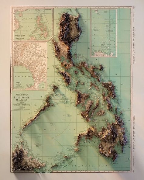 Epic Maps 🗺️ on Twitter: "Topographic image of Philippine Islands… " Map Of The Philippines, Aesthetic Map, Map Reference, Philippine Map, Philippine History, 3d Maps, Asia Map, Geography Map, Relief Map