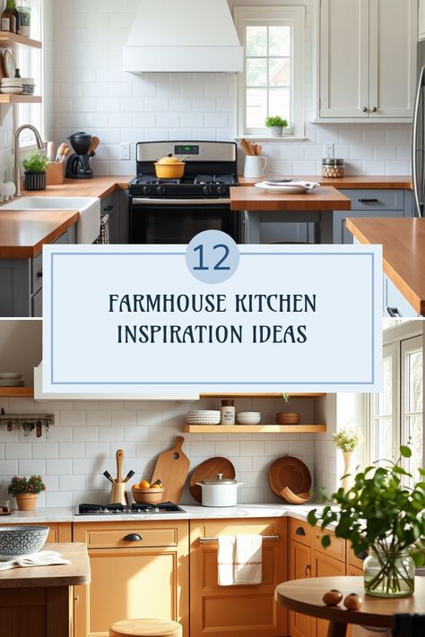 Looking to transform your cooking space? These 12 farmhouse kitchen inspiration ideas are guaranteed to spark joy! From cozy layouts to vintage accessories, these stylish elements can turn any kitchen into a rustic retreat. Discover how wooden elements, shiplap walls, chic open shelving, and vintage knobs can create warm vibes in your home. Plus, find clever tricks to maximize storage and enhance your cooking experience with flair. Whether you love big pantries or minor details, there are ideas for every farmhouse kitchen enthusiast here! Farmhouse Kitchen Inspiration, Produce Displays, Are Ideas, Reclaimed Wood Beams, Shiplap Walls, Small Bookshelf, Farmhouse Kitchens, Maximize Storage, Vintage Knobs