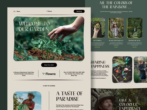 Gardening Website Design, Nature Web Design, Plant Website Design, Environmental Website, Gardening Website, Plant Website, Nature Website, Green Website, Beautiful Website Design