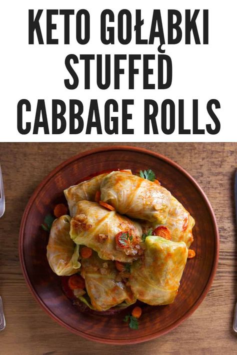 Romanian Cabbage Rolls Recipe, Keto Stuffed Cabbage Rolls, Keto Stuffed Cabbage, Stuffed Cabbage Recipe, Polish Stuffed Cabbage, Chicken Fritters Recipe, Easy Cabbage Rolls, Easy Stuffed Cabbage, Low Carb Gluten Free Recipes