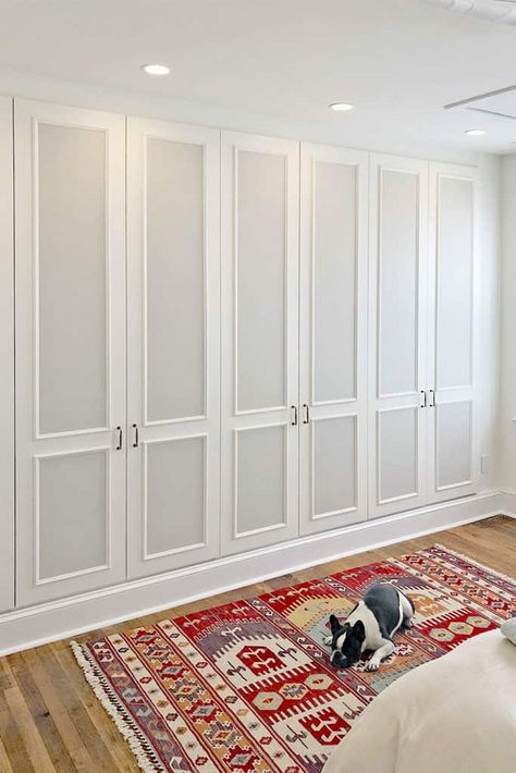 Built In Closet Dresser, In Closet Dresser, Custom Closet Cabinets, Ikea Closet Doors, Built In Closet, Pax Closet, Ikea Pax Closet, Closet Dresser, Wardrobe Wall