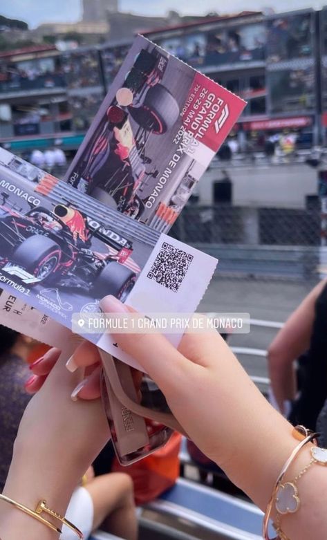 Formula 1 Wife Aesthetic, F1 Tickets Aesthetic, F1 Vision Board, F1 Manifesting, F1 Ticket, F1 Girl Aesthetic, Maya Alatorre, F1 Lifestyle, Formula 1 Tickets