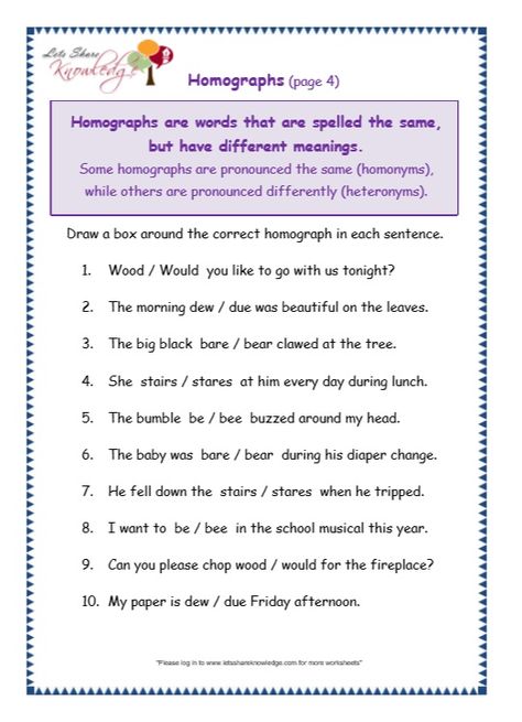 Grade 3 Grammar Topic 25: Homographs Worksheets - Lets Share Knowledge British Expressions, Homographs Activities, Third Grade Grammar Worksheets, Stalker Quotes, Homophones Worksheets, Clock Printable, Maths Resources, Worksheets For Grade 3, Verb Worksheets