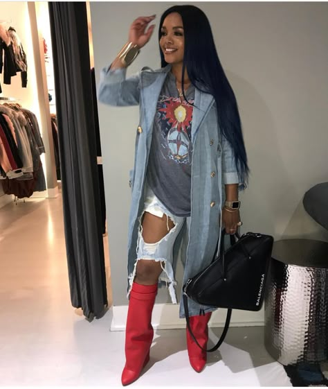 PINNED BY: @LOVEMEBEAUTY85 Rasheeda Frost Fashion, Rasheeda Frost, African Styles, Dope Outfits, Fashion Outfit, Fashion Killa, Types Of Fashion Styles, Kimonos, Cute Fashion