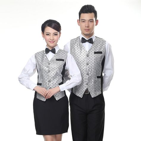 >> Click to Buy << Jin Weile hotel service bar waiter autumn and winter clothing G520 front desk cashier vest vest #Affiliate Vest Pria, Waiter Uniform Design, Hotel Uniforms, Waiter Uniform, Hotel Uniform, Hotel Plan, Hotel Services, Uniform Design, Winter Clothing