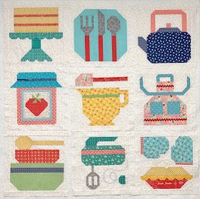 Food Quilt Blocks, Food Quilt, Farm Quilt Patterns, Camping Quilt, Girl Quilts Patterns, Row Quilt, Farm Quilt, Bee In My Bonnet, Flower Quilts