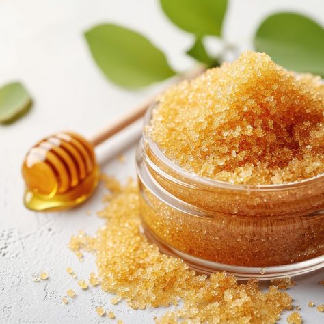 Sweeten up your self-care routine with this simple brown sugar and honey lip scrub!  Made with Don Victor® Pure Honey, it leaves your lips feeling soft and smooth.  #TreatYourself #NaturalBeauty  #DonVictorHoney #Honey #LipScrub #HealthandBeauty Sugar Scrub Aesthetic, Lip Scrub Aesthetic, Honey Lip Scrub, Honey Sugar Scrub, Honey Skin Care, Pure Honey, Honey Bunny, Milk And Honey, Lip Scrub