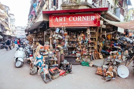 Chor Bazaar Mumbai - 14 things to Buy, History, Timing Things To Do In Mumbai, Chor Bazaar, Chhatrapati Shivaji Terminus, South Mumbai, Shop Board, Leather Trunk, Old Stamps, Old Cameras, Art Corner