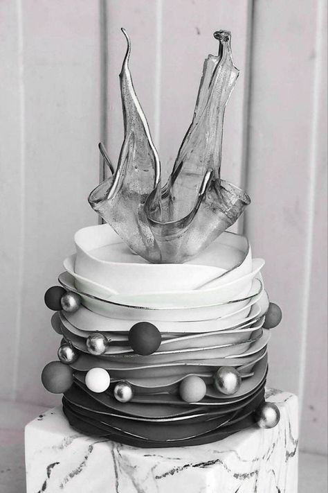 Black And Grey Birthday Cake, Black And Silver Cake Ideas, Debut Cake 18th Elegant, Black And Silver Cakes Birthday, Black And Silver Birthday Cake, Grey Birthday Cake, Black And Silver Cake, Silver Birthday Cake, Birthday Cake Quotes