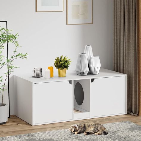 Cat Litter Bench, Washroom Storage, Cabinet Bench, Cat Cabinet, Hidden Litter Boxes, Cat Litter Box Enclosure, Cat Litter Tray, Cat Wall Furniture, Litter Box Furniture