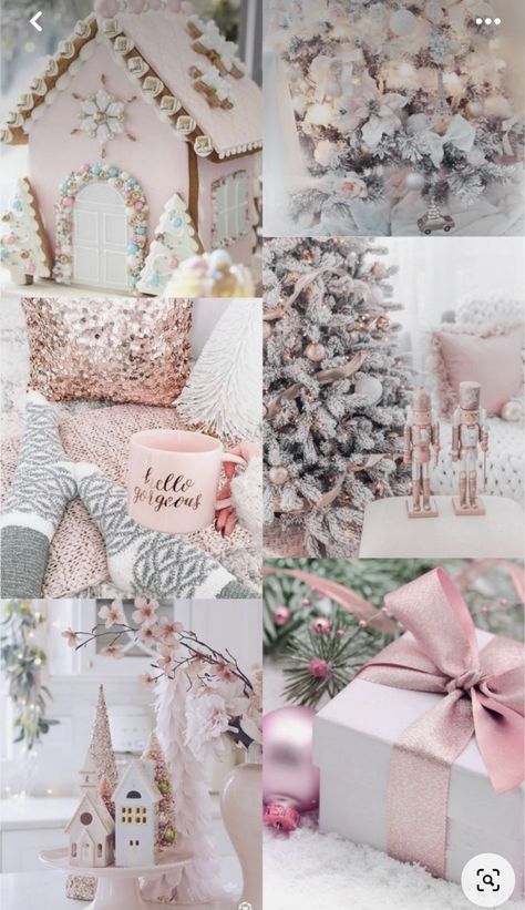 Pink New Year Wallpaper, Pink Christmas Lockscreen, Pink Christmas Aesthetic Wallpaper, Pink Christmas Wallpaper Aesthetic, Pink Christmas Iphone Wallpaper, Coquette Lifestyle, Pink Christmas Aesthetic, Image Girly, Winter Wonderland Wallpaper