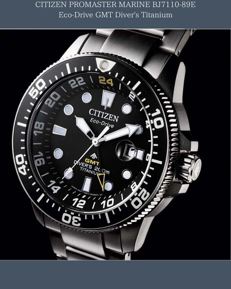 【CITIZEN PROMASTER MARINE BJ7110-89E Eco-Drive GMT Diver's Titanium】 【Feature】 12-Hour Dial, Date Indicator, Luminous Hands, Luminous Indexes, Magnetic-Resistant, Rotating Bezel, Sapphire Crystal, Water-Resistant Movement :Quartz (Solar Powered) #CITIZEN #PROMASTER #MARINE #BJ711089E #EcoDrive #GMT #DiversTitanium #watches #wristwatch #watchaddict #luxurywatches #japanesewatch #ebay #ebaystore #ebayseller #ebaywatches Citizen Watches, Eco Drive Watches, Divers Watch, Titanium Bracelet, Mens Gear, Citizen Eco, Citizen Watch, Authentic Watches, Eco Drive