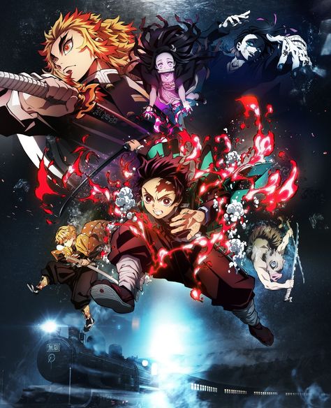 Train Wallpaper, Mugen Train, Dragon Born, Corpse Party, Train Posters, Anime Poster, Japon Illustration, Demon Slayer Kimetsu No Yaiba, Anime Wall Art