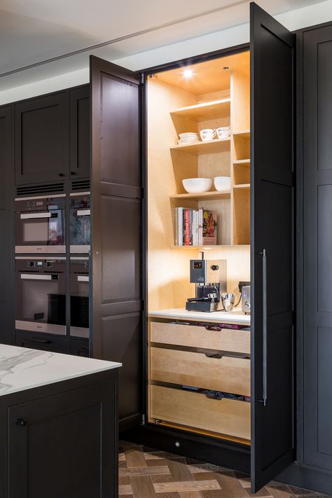 Kitchen Larder Units, Buster And Punch, Marlow Buckinghamshire, Kitchen Larder Cupboard, Italy Kitchen, Door Solutions, Kitchen Larder, Larder Cupboard, Larder Unit