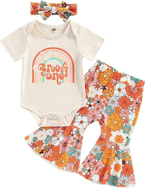 Boho Baby Girl Clothes, Girl Birthday Outfit, Baby First Birthday Themes, Groovy One, Hippie Birthday, Boho Baby Girl, First Birthday Party Themes, First Birthday Themes