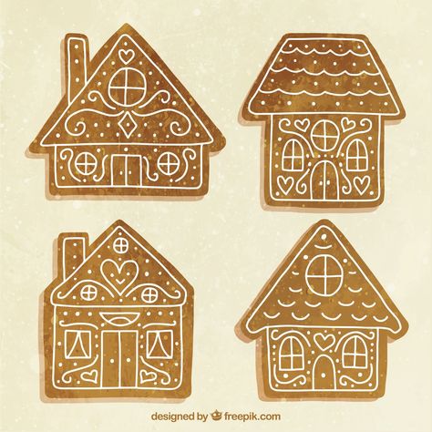 Gingerbread House Clip Art, Gingerbread House Drawings, Ginger House Decoration, Gingerbread House Cards, Gingerbread Template, Gingerbread House Clipart, Painted Window Art, Gingerbread House Patterns, Gingerbread Cards