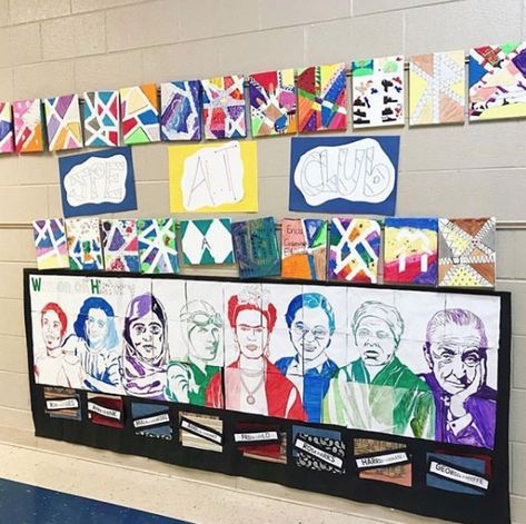 Best Women's History Month Bulletin Boards - WeAreTeachers House Board Ideas, Women Bulletin Board, Elementary Show, Bulletin Board Ideas For Elementary, Women History Month Bulletin Board, Pta Bulletin Boards, History Bulletin Boards, Office Boards, Art With Jenny K