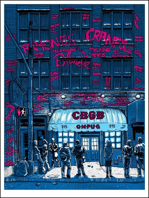 CBGBs club poster with graffiti list of famous bands that played there. Cbgb Punk, Tim Doyle, City Streets Photography, Rock Poster Art, Spoke Art, Vw Classic, Musical Art, Rock Posters, Music Photo