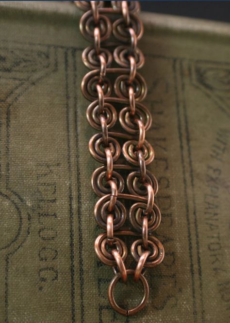 Antique Copper Link Bracelet, Copper Bike Link bracelet was first originally done in silver filled. Folder Bracelets: https://www.etsy.com/shop/TwistdbyDesign?section_id=14735018&ref=shopsection_leftnav_4 A Huge response so thought I would make it in copper. I think I love this copper Bike Chain Bracelet, Wire Jewelry Rings, Professional Watercolor, Wire Jewelery, Chainmail Jewelry, Wire Wrapped Jewelry Diy, Wire Jewelry Making, Copper Wire Jewelry, Bijoux Fil Aluminium