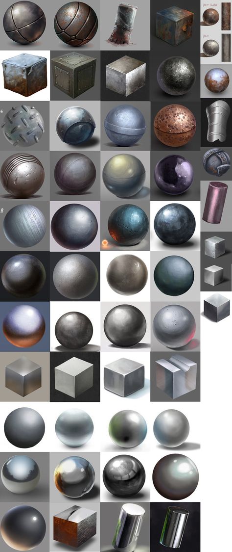 material studies acier / steel regroup. Steel Drawing, Texture Sketch, Material Studies, Rendering Drawing, Metal Drawing, Sketching Tips, Ball Drawing, Concept Art Tutorial, Hand Painted Textures