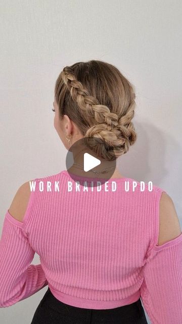 Poppy ✨️♏️ on Instagram: "EASY BRAIDED UPDO HACK 💗 elastics are linked in my bio @poppy_hairstyles ♡

.

.

#braidedhair #braidedhairstyles #coiffure #hair #hairstyle #hairstylevideo #hairstyletutorial #dutchbraid #braidhack #hairhack #braidtrends #hairstyle2024 #braids #braidinspo #hairideas #hairstyle #hairtutorials #updo #chignon #braidedupdo #updohairstyles #updohair #updos #updostyles #hairidea" Poppy Hairstyles, Braids Bun, Easy Braided Updo, Updo Chignon, Braid Trends, 4 Braids, 2 Braids, Updo Styles, Dutch Braid