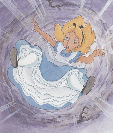 Alice Falling, Falling Down The Rabbit Hole, Hole Drawing, Alice In Wonderland Crafts, Alice In Wonderland Drawings, Alice In Wonderland Aesthetic, Overwatch Wallpapers, Alice In Wonderland Characters, Alice Liddell