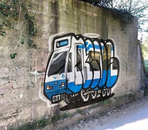 Graffiti Throw Up, Graffiti On Trains, Graffiti Pictures, Graff Art, Graffiti Piece, Graffiti Writing, Graffiti Doodles, Graffiti Tagging, Graffiti Style Art