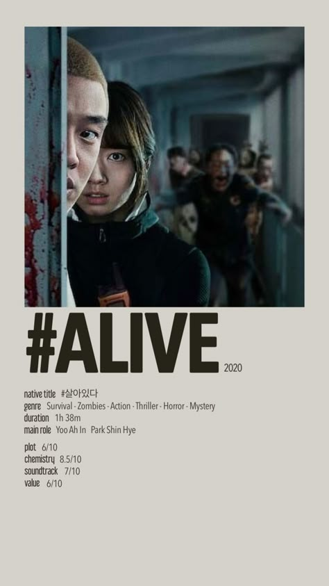 #alive Action Kdramas To Watch, Korean Action Movies, Alive Movie, Alive Film, Action Movies To Watch, Kdramas To Watch, Action Movie Poster, Netflix Movies To Watch, Night Film