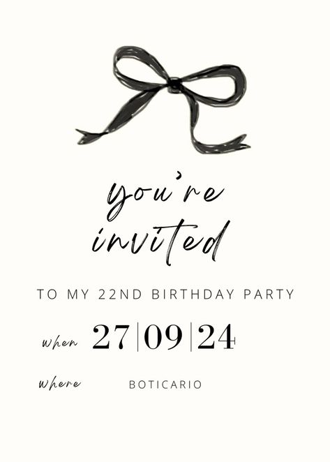 20 Birthday Invitation, 25th Birthday Party Ideas, Bday Invite Template, 22nd Birthday Ideas, 25th Birthday Invitation, 25th Birthday Ideas, 22nd Birthday Party, 25th Birthday Party, 21st Invitations