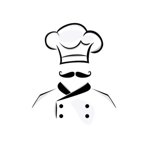 Vector chef logo design vector template ... | Premium Vector #Freepik #vector #chef-uniform #cap-logo #cap #hat-logo Chef Logo Design Graphics, Cook Logo Design, Chef Hat Logo, Chef Logo Design, Chef Vector, Chef Design, Chef Tattoo, Chef Cap, Arri Alexa