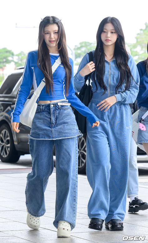 Airport Fashion Kpop, Fashion Chingu, Jeans Street Style, New Jeans Style, All Jeans, August 17, Edgy Look, 인물 사진, Airport Style