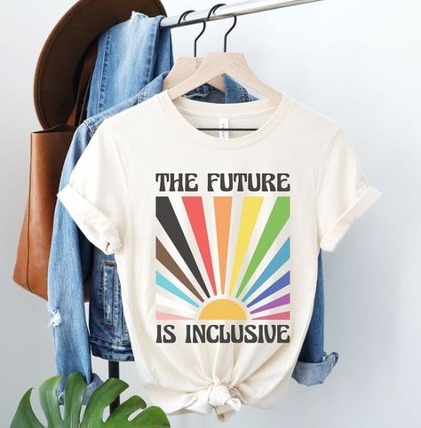 Having already bought real pashminas you can feel the difference I'm less a fan! But it does the deal anyway! Social Justice Shirts, Gay Pride Shirts, Lgbt T Shirts, Trans Rights, Pride Tees, Justice Shirts, Pride Tshirts, Embroidered Clothes, Rainbow Pride