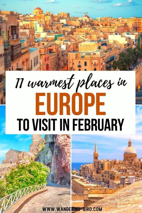 11 Warmest Places to Visit in Europe in February Portugal In February, Winter Europe Travel, Europe In February, Travel In February, European Islands, Europe Travel Ideas, February Winter, Europe Trip Planning, Europe Itinerary