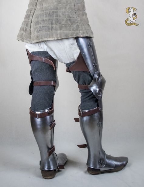 Armour Anatomy, Armor Side View, Armor Legs, Shin Armor, Cavalier Boots, Villain Dresses, Costume Armour, Medieval Clothes, Female Armor