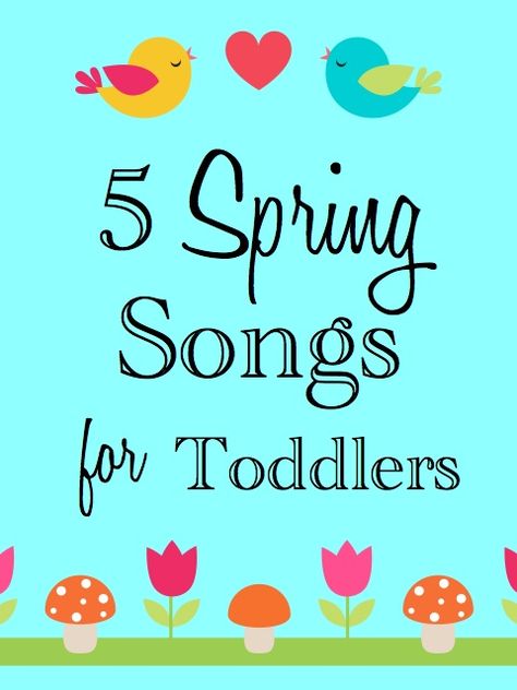 Toddlers and spring are a perfect match! These spring songs for toddlers will build literacy skills and connect toddlers to the world around them. Spring Songs For Preschool, Preschool Spring Songs, Spring Songs For Kids, Toddler Library, Prek Songs, Spring Songs, Springtime Activities, Toddler Songs, Spring Lesson Plans