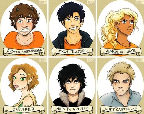 Percy Jackson Characters 1/7 Rachel Elizabeth Dare, Luke Castellan, Zio Rick, Hazel Levesque, Rick Riordan Series, Camp Jupiter, Frank Zhang, Piper Mclean, Percy And Annabeth