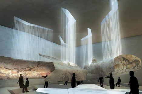 Lascaux IV Cave Painting Centre by Snohetta, Duncan Lewis and Casson Mann Lascaux Cave Paintings, Kolumba Museum, Cave Painting, Museum Interior, Museum Exhibition Design, Architectural Competition, Museum Displays, Architecture Magazines, Museum Architecture