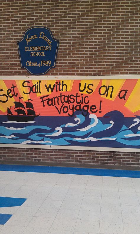 Wave Bulletin Board, Waves Bulletin Board, Boat Bulletin Board Ideas, Ship Bulletin Board Ideas, Sailing Bulletin Board Ideas, Pirate Ship Bulletin Board Ideas, Sailboat Bulletin Board Ideas, Pirate Ship Bulletin Board, Sailing Bulletin Board