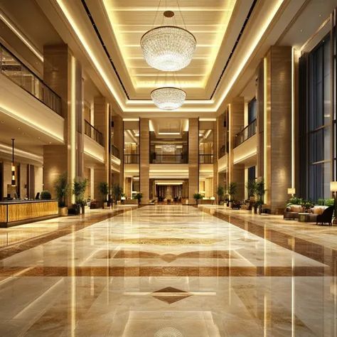 ↑↑↑ Larger size on website 🔸 The image shows the grand lobby of a luxurious hotel. The space is vast and airy, with high ceilings 🔸 From Midjourney AI Image Grand Lobby, Luxurious Hotel, The Lobby, High Ceilings, Hotel Lobby, High Ceiling, The Space, Lobby, Potted Plants